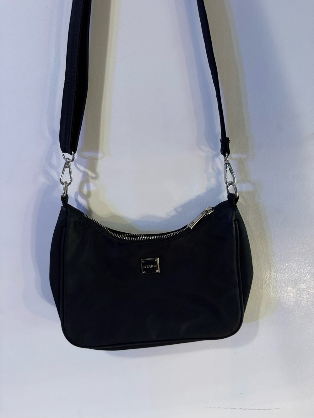 Black Nylon Crossbody Bag